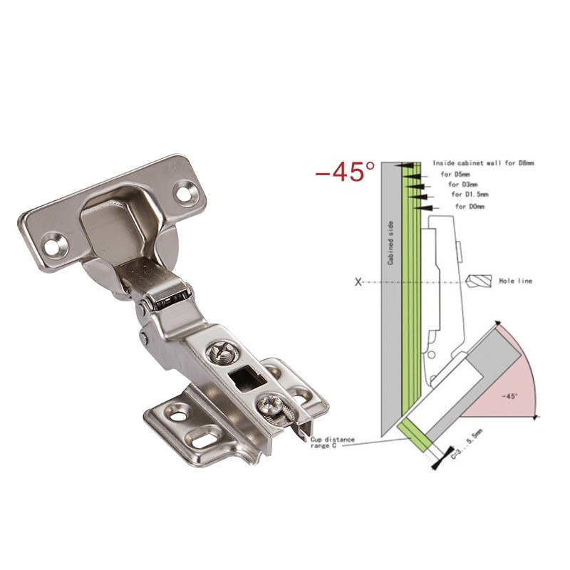 Cabinet Hinge Overlay - KK&FING - Engsel Pintu Lemari Sudut